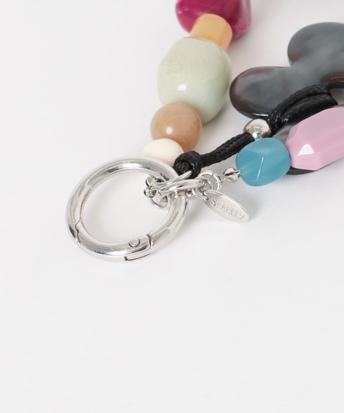 セール】フラワーモチーフカラフルキーチェーン（キーホルダー