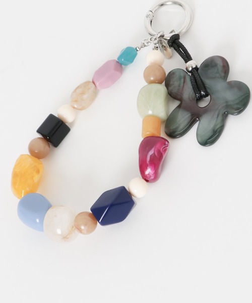 SMELLY（スメリー）の「フラワーモチーフカラフルキーチェーン（キーホルダー・レディース・ブラウン系その他/ブルー系その他・-）」の9枚目の写真