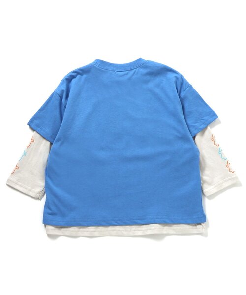 BREEZE（ブリーズ）の「【2Pセット/ジュニア対応】3way袖プリントTシャツ（Tシャツ/カットソー・キッズ・ネイビー/ベージュ/オフホワイト/ブルー・130/140/150/90/100/110/120）」の19枚目の写真