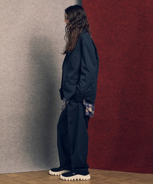 MAISON SPECIAL（メゾンスペシャル）の「《UNISEX》Cotton Like Regular-Over Set Up/コットンライクレギュラーオーバーセットアップ【MAISON SPECIAL/メゾンスペシャル】（テーラードジャケット・メンズ・ネイビー/グレイッシュベージュ/ブラック・0/2/1）」の14枚目の写真