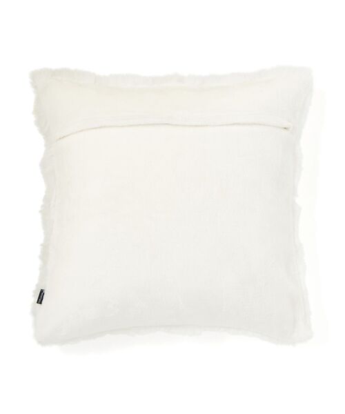 Francfrancフェイクファークッション58×58中材付きホワイト2枚セット Francfranc ファークッションカバー2枚セット