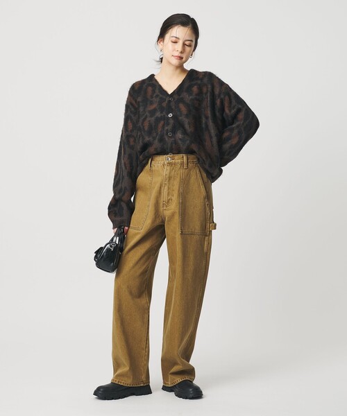 TOWNCRAFT（タウンクラフト）の「【別注】＜TOWNCRAFT＞ニットカーディガン（カーディガン/ボレロ・レディース・ダークブラウン/レッド・FREE）」の4枚目の写真