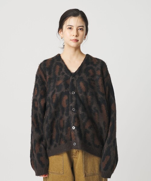 TOWNCRAFT（タウンクラフト）の「【別注】＜TOWNCRAFT＞ニットカーディガン（カーディガン/ボレロ・レディース・ダークブラウン/レッド・FREE）」の9枚目の写真