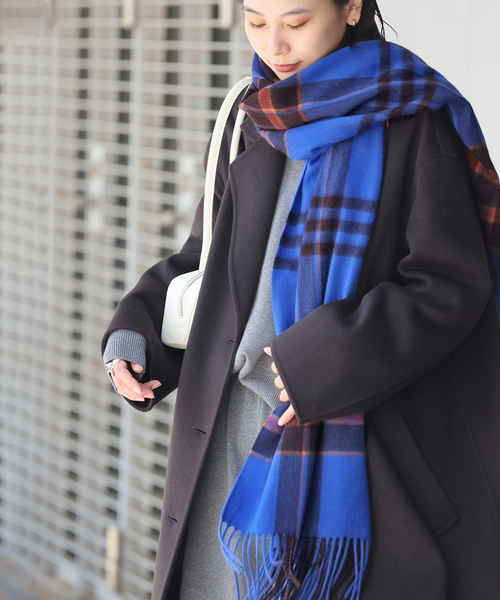 JOURNAL STANDARD（ジャーナルスタンダード）の「《追加2》Cashmere ストール（ストール/ショール・レディース・ブルー/グリーン系その他/レッド系その他/サックスブルー/ブラック/チャコールグレー/レッド・FREE）」の20枚目の写真