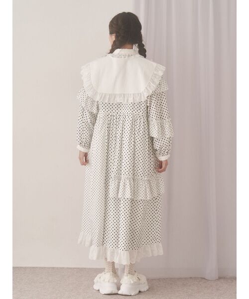 merry jenny（メリージェニー）の「フリルドットデコレーションワンピース（ワンピース・レディース・ネイビー/オフホワイト/グレー・FREE）」の16枚目の写真