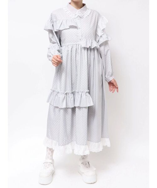 【新品】merry jenny / フリルドットデコレーションワンピース merry jenny（メリージェニー） ワンピース フリルドット