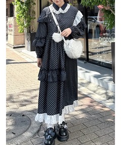 Belle Charme】Nosleeve Frill Onepiece（ワンピース）｜OLIVE des
