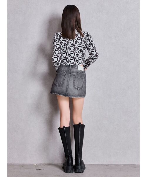 GYDA(ジェイダ)の「GYDA pattern プチハイニットトップス(ニット/セーター・レディース・オレンジ/グレー/オフホワイト/ブラック・FREE)」の19枚目の写真