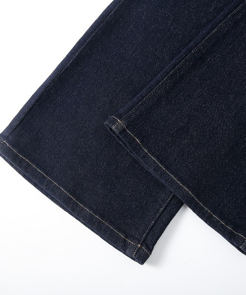 HANDO（ハンド）の「[高身長サイズMT/低身長サイズS有り]脚長見え◎ 美シルエットを叶えるハイウエストワイドデニム オフィスカジュアル きれいめカジュアル 韓国（デニムパンツ・レディース・ネイビー/アイボリー・S/M/L/XL/XXL）」の11枚目の写真