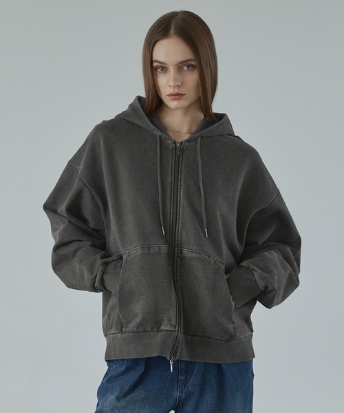CALLNE(カルネ)の「【CALLNE】Heavyweight Double Zip Hoodie / ヘビーウェイトダブルジップパーカー(パーカー・メンズ・ダークグレー/ライトグレー・L/M)」の1枚目の写真
