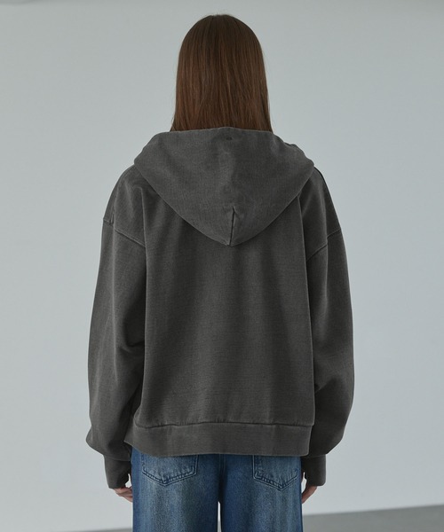 CALLNE(カルネ)の「【CALLNE】Heavyweight Double Zip Hoodie / ヘビーウェイトダブルジップパーカー(パーカー・メンズ・ダークグレー/ライトグレー・L/M)」の6枚目の写真