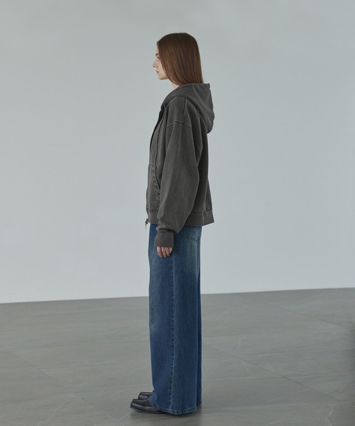 CALLNE(カルネ)の「【CALLNE】Heavyweight Double Zip Hoodie / ヘビーウェイトダブルジップパーカー(パーカー・メンズ・ダークグレー/ライトグレー・L/M)」の17枚目の写真