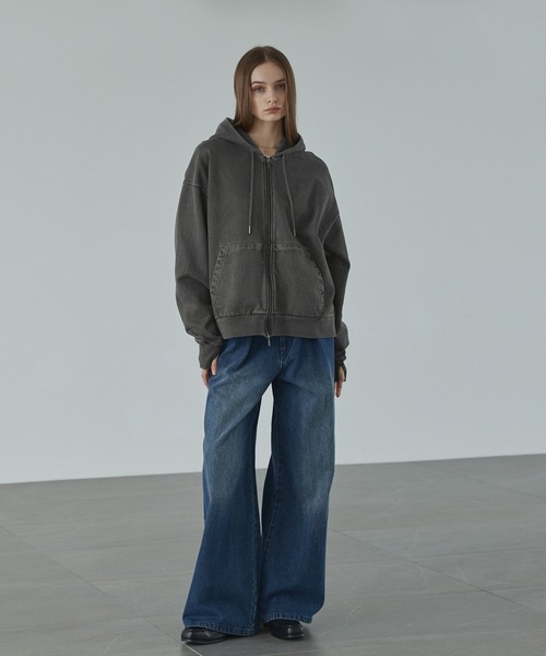 セール】【CALLNE】Heavyweight Double Zip Hoodie / ヘビーウェイト