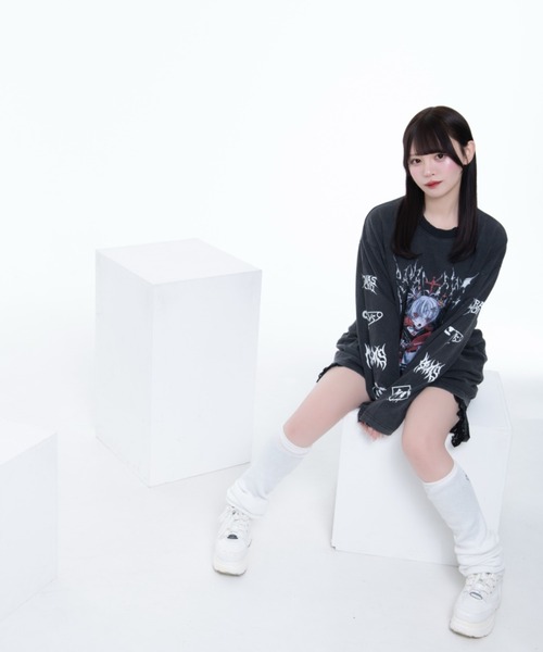 TRAVAS TOKYO/トラバス トーキョー』イラストプリント加工L/S Tee