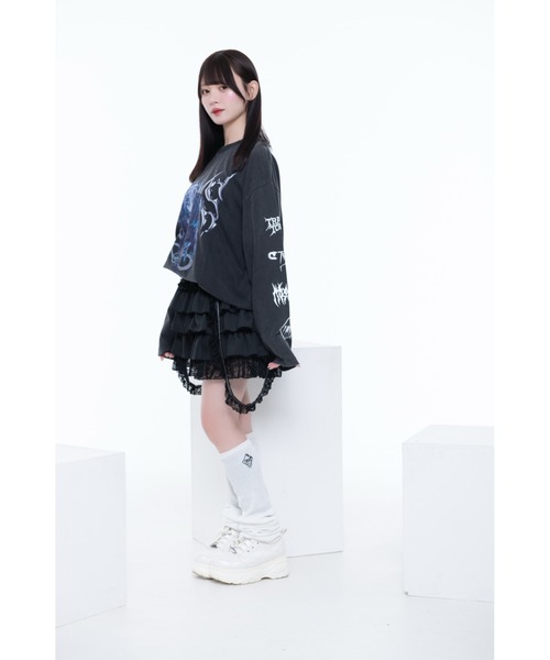TRAVAS TOKYO（トラバス トウキョウ）の「『TRAVAS TOKYO/トラバス トーキョー』イラストプリント加工L/S Tee/ロングスリーブカットソー（Tシャツ/カットソー・レディース・A/B・FREE）」の12枚目の写真