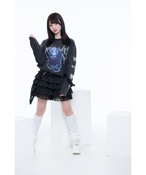 TRAVAS TOKYO（トラバス トウキョウ）の「『TRAVAS TOKYO/トラバス トーキョー』イラストプリント加工L/S Tee/ロングスリーブカットソー（Tシャツ/カットソー・レディース・A/B・FREE）」の10枚目の写真