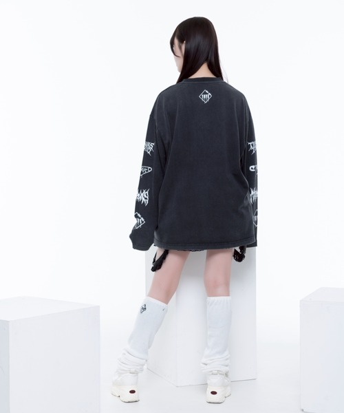 TRAVAS TOKYO/トラバス トーキョー』イラストプリント加工L/S Tee