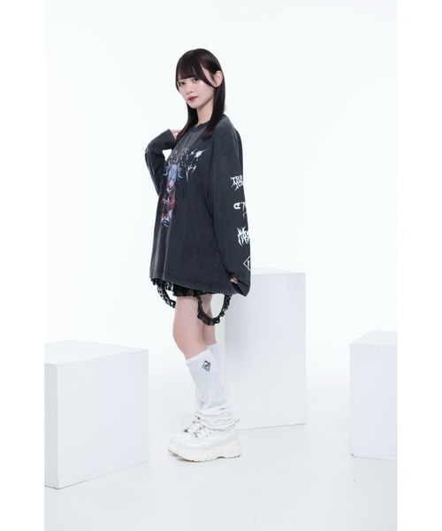TRAVAS TOKYO（トラバス トウキョウ）の「『TRAVAS TOKYO/トラバス トーキョー』イラストプリント加工L/S Tee/ロングスリーブカットソー（Tシャツ/カットソー・レディース・A/B・FREE）」の6枚目の写真