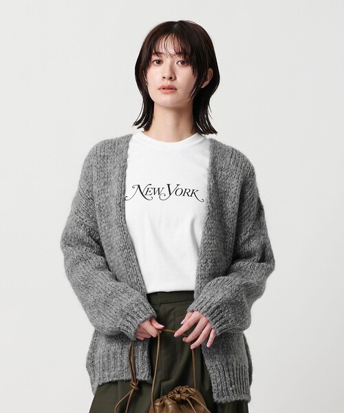 【別注】TRICOTS JEAN MARC ミドルゲージ ノーボタンカーディガン 別注】＜TRICOTS JEAN MARC＞ミドルゲージ ノーボタンカーディガン