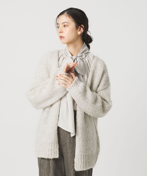 別注】＜TRICOTS JEAN MARC＞ミドルゲージ ノーボタンカーディガン