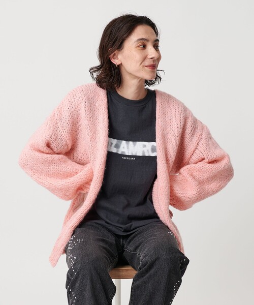 TRICOTS JEAN MARC（トリコットジーンマルク）の「【別注】＜TRICOTS JEAN MARC＞ミドルゲージ ノーボタンカーディガン（カーディガン/ボレロ・レディース・グレー系/ナチュラル/ライトピンク・FREE）」の11枚目の写真