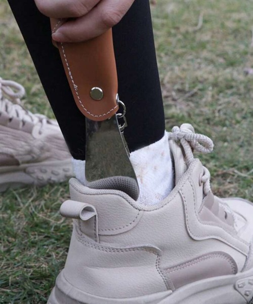 CALIFORNIA OUTFITTERS（カリフォルニア アウトフィッターズ）の「9C32 PUレザーケース付 ポータブルシューホーン ミニ 持ち運び 靴べら（キーホルダー・メンズ・ブラック/ブラウン/グレー・ONESIZE）」の9枚目の写真