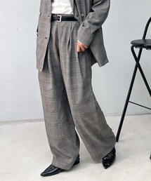 AS KNOW AS plus（アズノゥアズプラス）の「♪タックストレートスラックスパンツ　セットアップ可能（スラックス）」