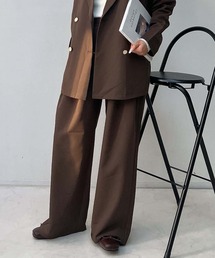 AS KNOW AS plus（アズノゥアズプラス）の「♪タックストレートスラックスパンツ　セットアップ可能（スラックス）」