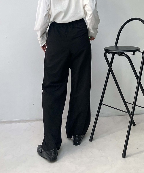 AS KNOW AS plus(アズノゥアズプラス)の「♪タックストレートスラックスパンツ セットアップ可能(スラックス・レディース・グレー系/ブラック/ブラウン系/ブラウン・FREE)」の16枚目の写真