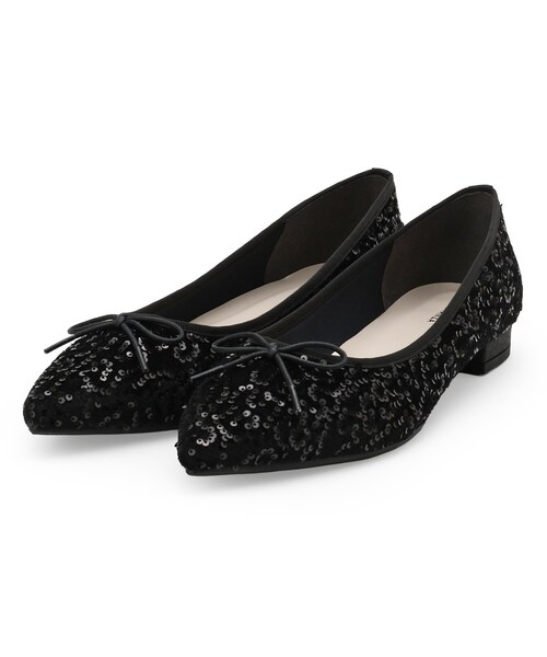 ESPERANZA（エスペランサ）の「ポインテッドリボンバレエパンプス（パンプス・レディース・ブラック系2/ベージュ系2/ブラック系8・22.5cm/23.0cm/23.5cm/24.0cm/24.5cm/25.0cm）」の15枚目の写真