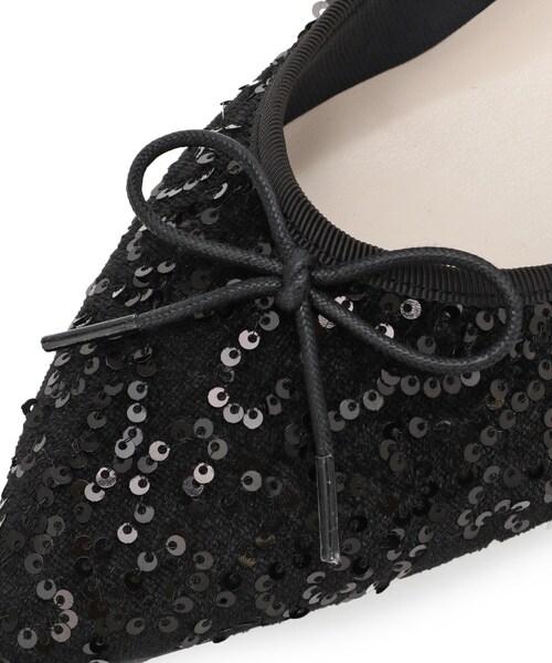 ESPERANZA（エスペランサ）の「ポインテッドリボンバレエパンプス（パンプス・レディース・ブラック系2/ベージュ系2/ブラック系8・22.5cm/23.0cm/23.5cm/24.0cm/24.5cm/25.0cm）」の22枚目の写真