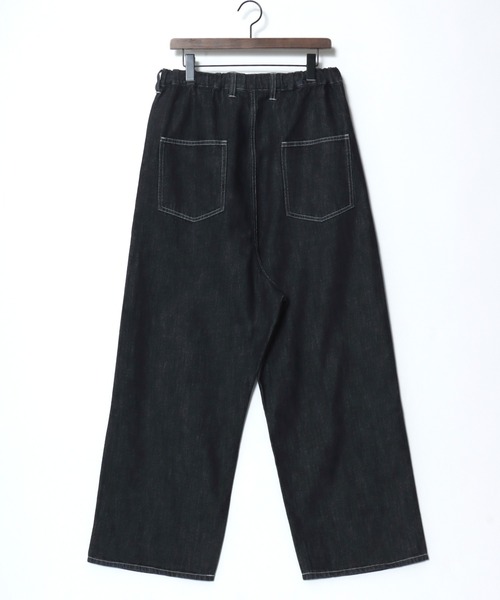 Lazar（ラザル）の「Denim Baker Pants/バギーシルエット デニム ベイカーパンツ/イージーパンツ（デニムパンツ・メンズ・ブラック/インディゴブルー・マルチサイズ）」の14枚目の写真