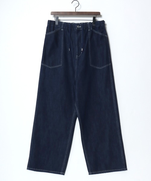 Lazar（ラザル）の「Denim Baker Pants/バギーシルエット デニム ベイカーパンツ/イージーパンツ（デニムパンツ・メンズ・ブラック/インディゴブルー・マルチサイズ）」の15枚目の写真