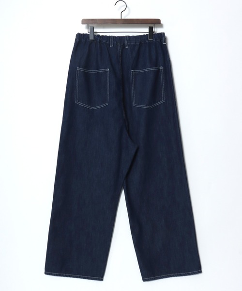 Lazar（ラザル）の「Denim Baker Pants/バギーシルエット デニム ベイカーパンツ/イージーパンツ（デニムパンツ・メンズ・ブラック/インディゴブルー・マルチサイズ）」の16枚目の写真