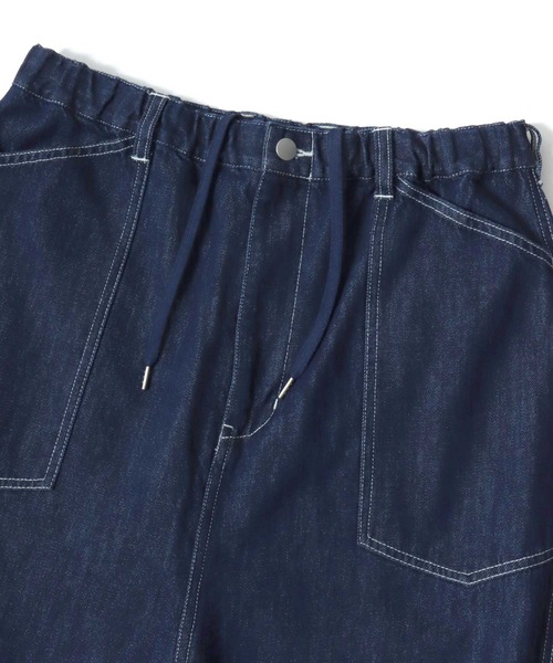 Lazar（ラザル）の「Denim Baker Pants/バギーシルエット デニム ベイカーパンツ/イージーパンツ（デニムパンツ・メンズ・ブラック/インディゴブルー・マルチサイズ）」の17枚目の写真