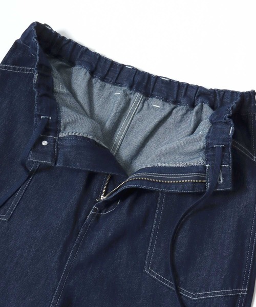 Lazar（ラザル）の「Denim Baker Pants/バギーシルエット デニム ベイカーパンツ/イージーパンツ（デニムパンツ・メンズ・ブラック/インディゴブルー・マルチサイズ）」の19枚目の写真
