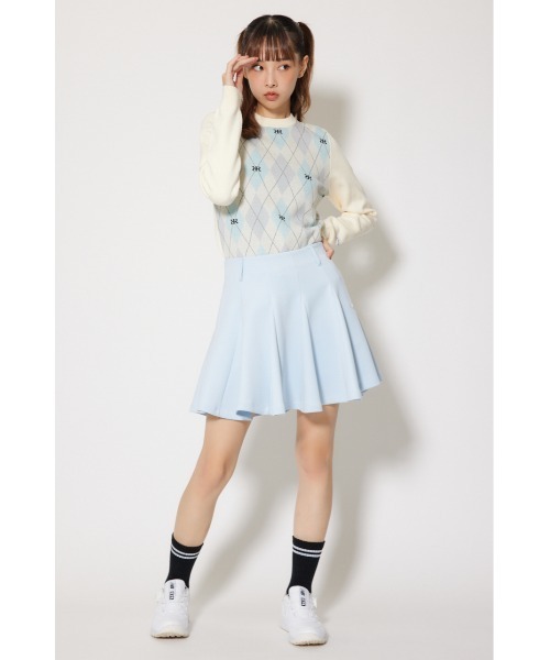 RIENDA GOLF】アーガイルジャガードニットトップス 秋服 冬服（ニット