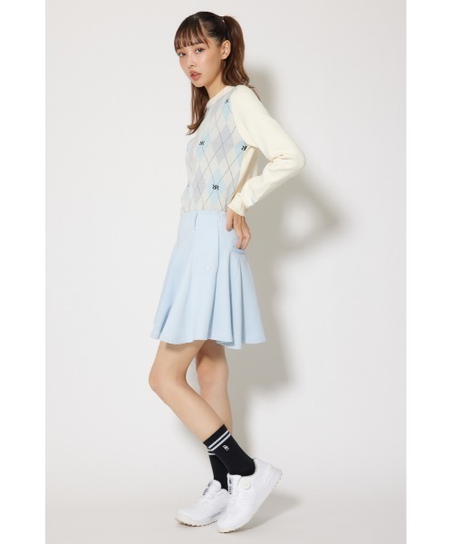RIENDA GOLF】アーガイルジャガードニットトップス 秋服 冬服（ニット