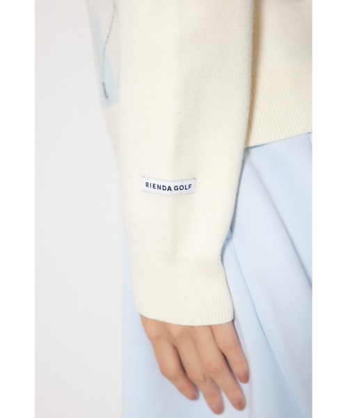 RIENDA GOLF】アーガイルジャガードニットトップス 秋服 冬服（ニット