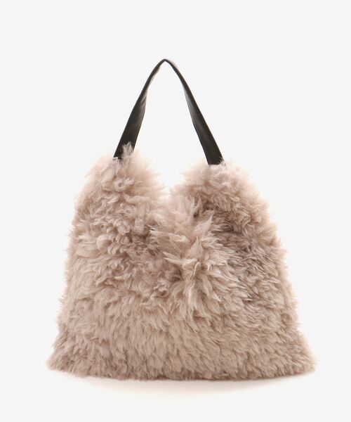 le.coeur blanc（ルクールブラン）の「ビッグエコファーバッグ（トートバッグ・レディース・ブラウン/グレイッシュベージュ・FREE）」の22枚目の写真