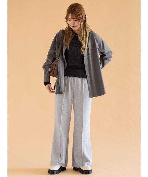 ehka sopo（エヘカソポ）の「フレアスウェットパンツ（その他パンツ・レディース・ブラウン/グレー/キナリ・F）」の21枚目の写真