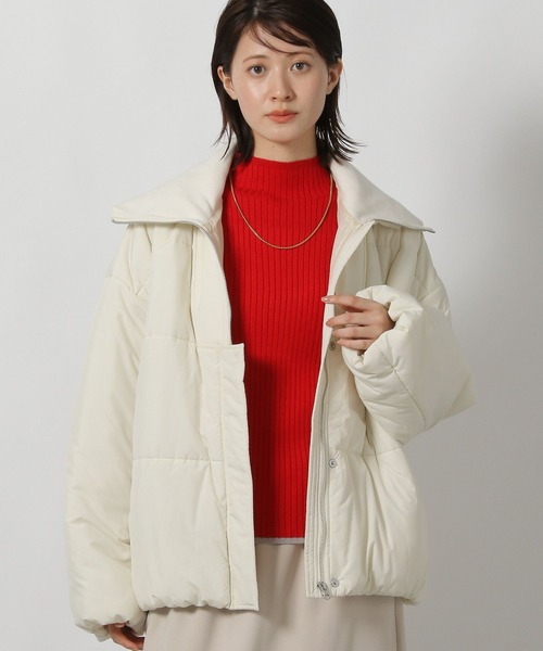 LAKOLE（ラコレ）の「ハーフZIP風中綿ブルゾン / 496627（ブルゾン・レディース・ブラック/ブラウン/アイボリー・FREE）」の3枚目の写真