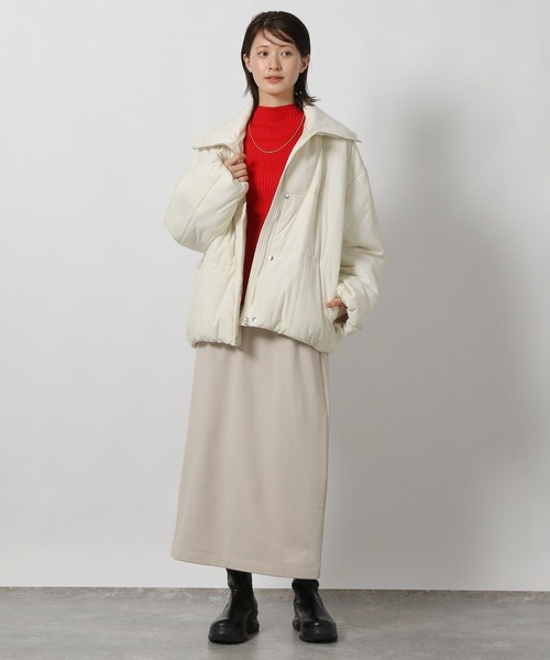 LAKOLE（ラコレ）の「ハーフZIP風中綿ブルゾン / 496627（ブルゾン・レディース・ブラック/ブラウン/アイボリー・FREE）」の4枚目の写真