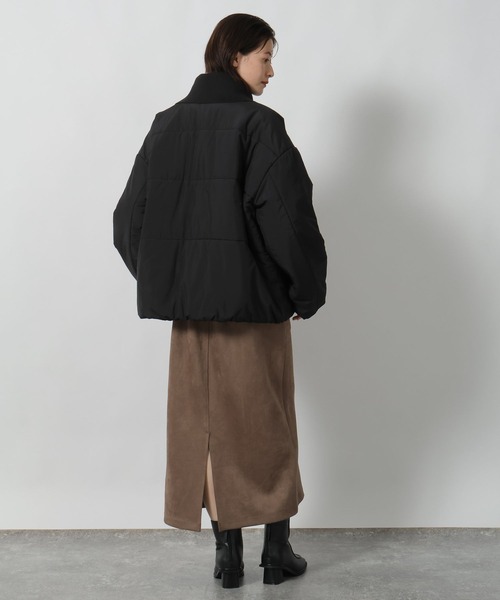 LAKOLE（ラコレ）の「ハーフZIP風中綿ブルゾン / 496627（ブルゾン・レディース・ブラック/ブラウン/アイボリー・FREE）」の8枚目の写真