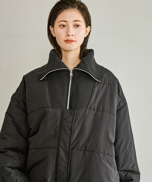セール】ハーフZIP風中綿ブルゾン / 496627（ブルゾン）｜LAKOLE