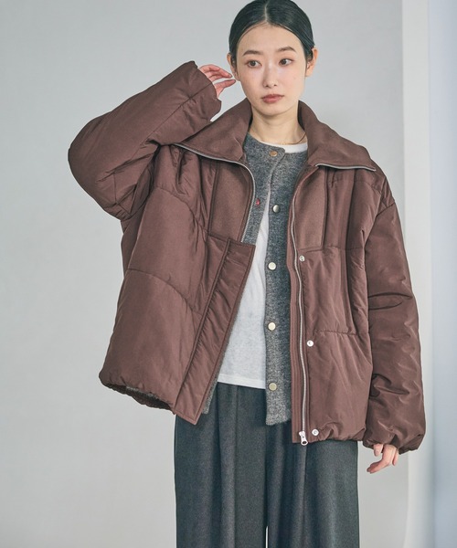 セール】ハーフZIP風中綿ブルゾン / 496627（ブルゾン）｜LAKOLE