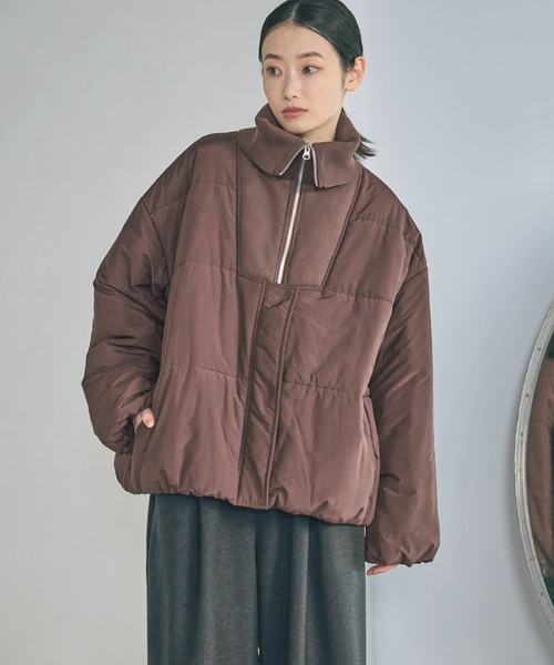 セール】ハーフZIP風中綿ブルゾン / 496627（ブルゾン）｜LAKOLE