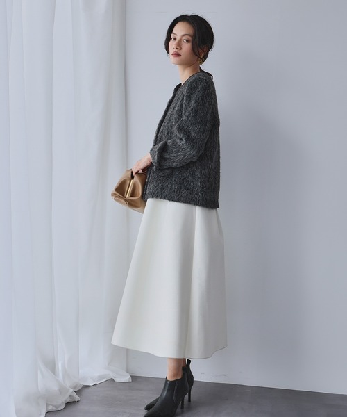 ELFRANK(エルフランク)の「メランジシャギー ノーカラー ジャケット(ノーカラージャケット・レディース・チャコールグレー/グレー・L/M)」の13枚目の写真