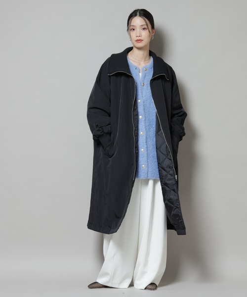 撥水加工・機能中綿 ジップアップリブロングコート（その他アウター