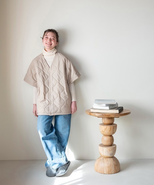 TIMELESS COMFORT（タイムレスコンフォート）の「DAN-TEN（ダンテン）コンフリーショートスリーブ（その他ルームウェア・レディース・ライトベージュ/チャコールグレー/セージグリーン・ONE SIZE）」の10枚目の写真